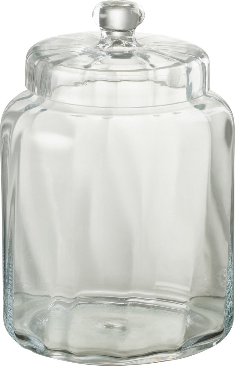 J-Line voorraadpot Elia - glas - transparant - medium