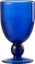 J-Line wijnglas Lisboa - glas - blauw - 6 stuks