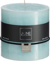 J-Line cilinderkaars - aqua - 80U - 6 stuks