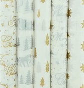 Assortiment kerstpapier cadeaupapier inpakpapier K11 - 150 x 70 cm - 5 rollen