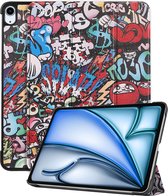 Hoes Geschikt voor iPad Air 6 (11 inch) Hoes Book Case Hoesje Trifold Cover - Hoesje Geschikt voor iPad Air 2024 (11 inch) Hoesje Bookcase - Graffity