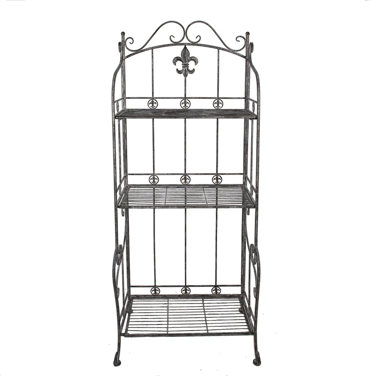 Clayre & Eef Wandrek 60x42x150 cm Grijs Metaal