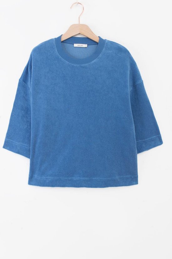 Sissy-Boy - Blauwe sweater met korte mouwen