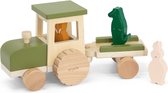 Trixie Houten Tractor Met Aanhangwagen All Animals *