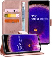 Hoesje geschikt voor Oppo Find X5 Pro - Portemonnee Book Case Rosegoud