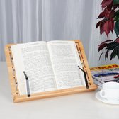 Kurtzy Aanpasbare Bamboe Kookboeken Recepten Lees Houder Standaard – 33,5 x 24cm – Vouwbare Boekensteun – Houd Grote en Kleine Leesboeken, Muziek, Keuken Kook Boeken, iPads en Tablets