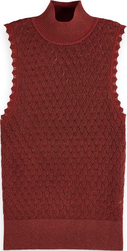 Scotch & Soda METALLIC POINTELLE KNITTED TANK Dames Top - Maat L