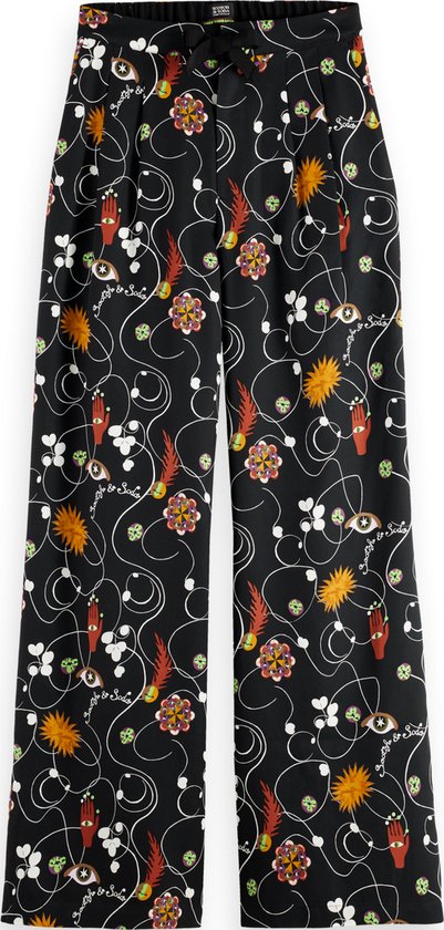Scotch & Soda ELENI WIDE LEG PYJAMA PANT Dames Broek - Maat S-32
