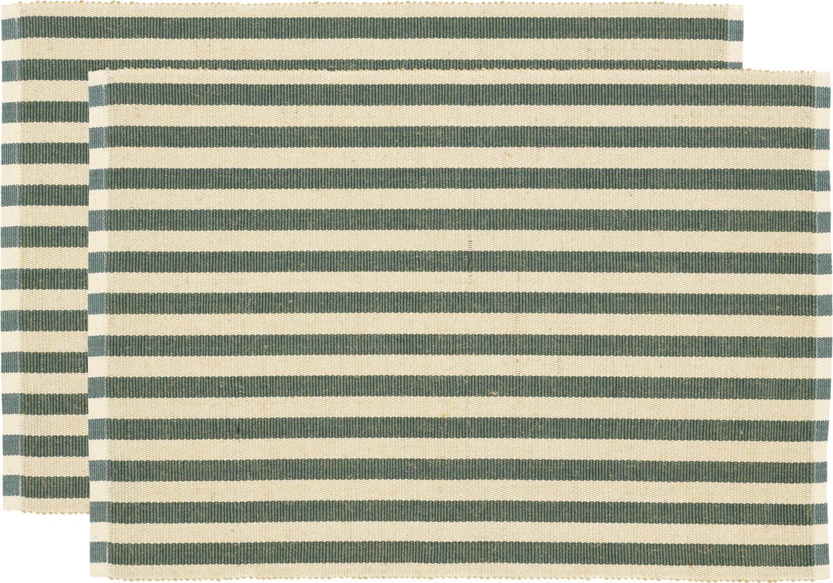 Södahl Statement Stripe Placemat 33 x 48 cm 2 stuks Green