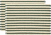 Södahl Statement Stripe Placemat 33 x 48 cm 2 stuks Green
