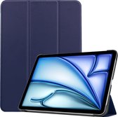 Hoozey - Tablet hoes geschikt voor iPad Air (2024) - Tri-fold hoes met auto/wake functie - 11 inch - Donkerblauw