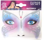 Gezicht tattoo sticker vlinder