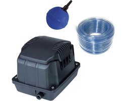 Aquaking Zuurstofpomp Aquarium Complete Set Incl. Luchtsteen 5 cm Bol & 200 cm Luchtslang - 600 l/u - 10W - Aquarium - Luchtpomp - Aquarium Pomp - Luchtpomp Aquarium - Zuurstofpomp Aquarium