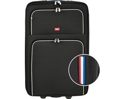 Princess Traveller Barcelona Dutch Design - Grote Reiskoffer met wielen - 73 × 48 × 27 cm - 85L - Lichtgewicht Koffer - Zwart