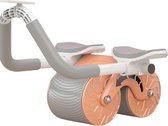 VORLOU - Ab Roller - Wheel voor buikspiertraining - automatisch rebound-buikspiertrainingsapparaat - ergonomisch design voor thuis- en fitnessstudiooefeningen - oranje