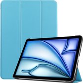 Hoozey - Tablet hoes geschikt voor iPad Air (2024) - Tri-fold hoes met auto/wake functie - 11 inch - Lichtblauw