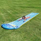 Slip and Slide Waterglijbaan met Bodyboard en Ingebouwde Sprinkler - Zomerspeelgoed voor Tuin en Outdoor - 585 cm