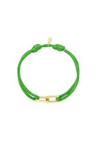 Satijnen armband Schakel - Verstelbaar - One Size - Groen - Trendy