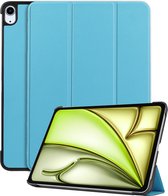 Hoes Geschikt voor iPad Air 2024 (11 inch) Hoes Luxe Hoesje Book Case - Hoesje Geschikt voor iPad Air 6 (11 inch) Hoes Cover - Lichtblauw