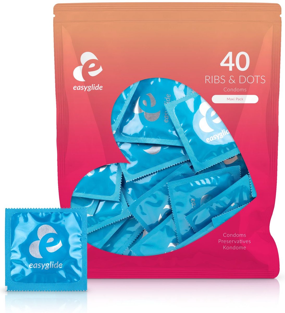 EasyGlide - Ribs and Dots Condooms - 40 stuks