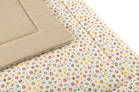 May Lovely - Speelkleed - Babykleed - Beige - Kleuren - Groot, heerlijk zacht en extra dik ! - Jumping cheeta - 150 x 120 cm van May Lovely — afbeelding 5