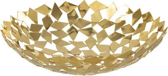 J-Line Julot schaal - metaal - goud - large - woonaccessoires