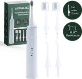 AuraLux Elektrische Tandenborstel met Waterflosser - Sonische Tandenborstel - 5 Poets Opties - 3 Opzetstukken - Voor Jong & Oud - Wit