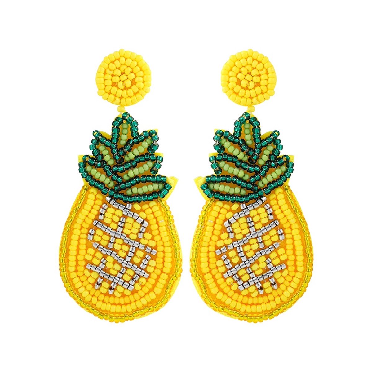 Ananas oorbellen - Statement oorhangers - Zomer - Kraaltjes