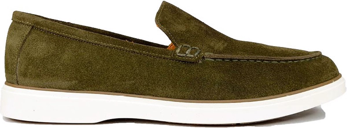 Ferro Shoes - Suède Loafer DINO - Groen - Maat 40 - Echt leder - Handgemaakt