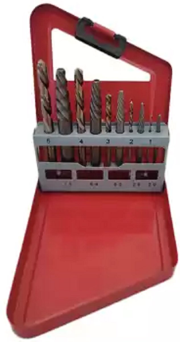 Linkse tappen en boren HSS titaan genitreerd 2 – 7,5 mm 10-delig