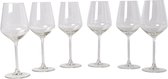 Elegante Transparante Wijnglazen | set van 6 | Luxe Glazen van 22cm | 370ml Inhoud | Loodvrij en Duurzaam Wijnglazen | Perfect voor Bruiloften, Verjaardagen, Kerstmis & Feesten