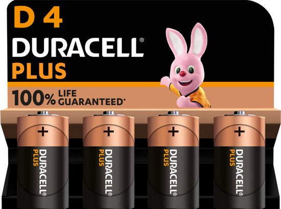 Foto: Duracell plus d alkaline batterijen 1 5v lr20 4 stuks