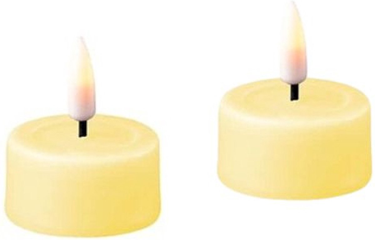 Deluxe Homeart Led Tealight 2 stuks Licht Geel
