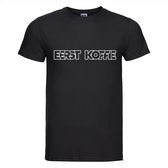 Eerst Kofffie T-shirt - 100% Katoen - Maat M - Classic Fit - Zwart