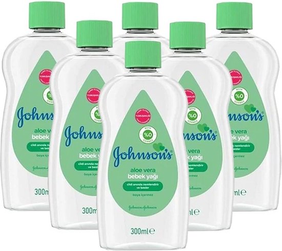 Johnsons's Baby - Baby huidverzorging - Baby Olie - Aloe Vera - 300ml x 6