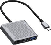 Rolio USB C naar DisplayPort - 3 in 1 Adapter - DisplayPort hub - USB 3.0 - USB-C Opladen