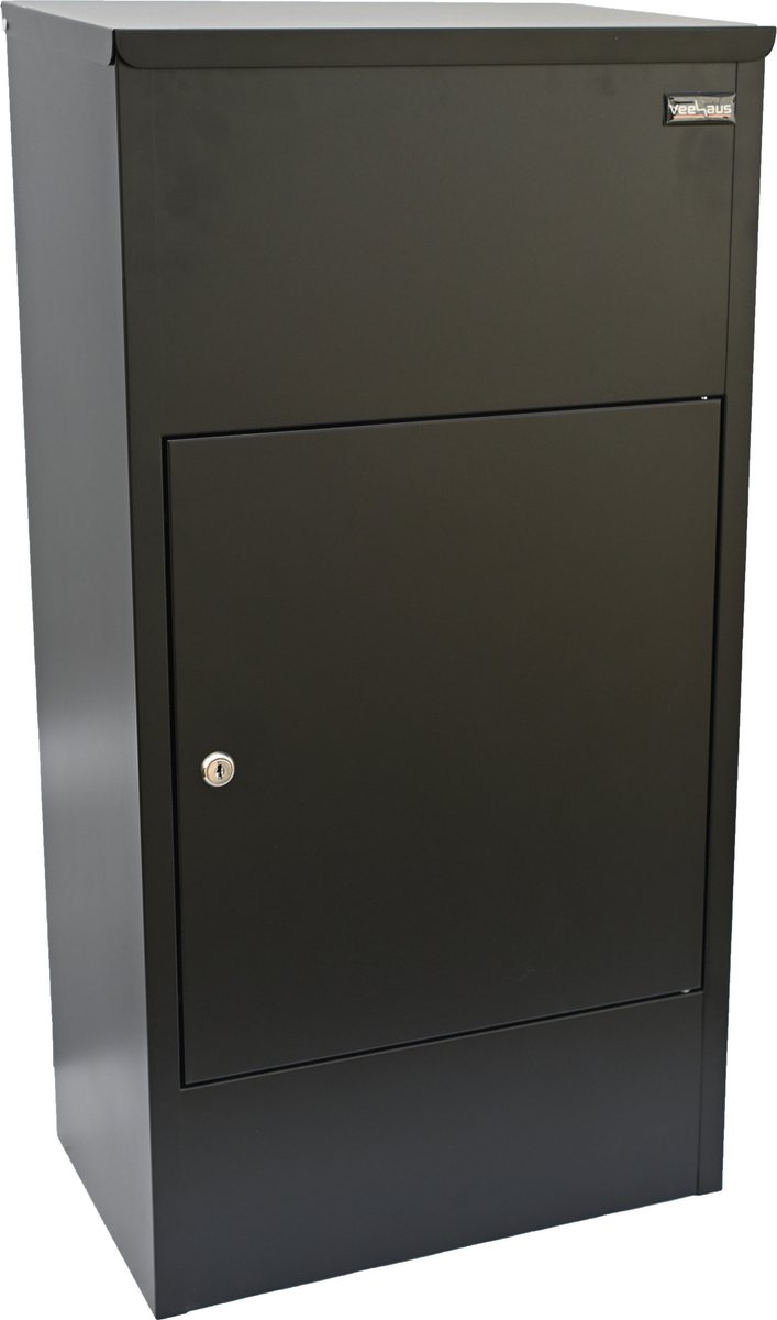 Veehaus® - Rodrygo M - Pakketbrievenbus - Brievenbus - Klussen - Zwarte -Metaal - 26*41*79 cm