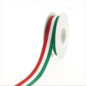 Italiaanse vlag lint - geweven lint - decoratie lint - 25 mm x 25 meter