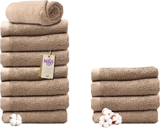 Miss Towels - Hotelhanddoek - Kastanjebruin - 50x100 - 8+4 Bundel
