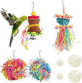8 stuks papegaaien kauwspeelgoed vogel papegaaien versnipperen speelgoed vogel foerageren speelgoed voor kleine papegaaien, ara's, parkieten, conures, valkparkieten