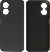 Hoesje Geschikt voor OPPO A58 4G - Fashion Telefoonhoesje Backcover - Siliconen Hoesje - Zwart