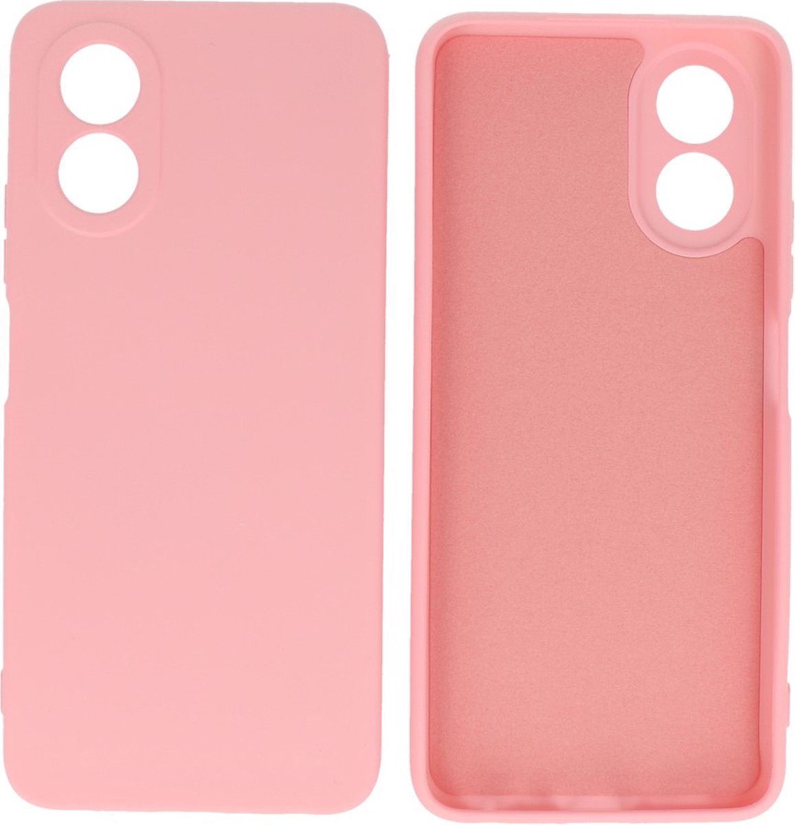 Hoesje Geschikt voor OPPO A18 - Fashion Telefoonhoesje Backcover - Siliconen Hoesje - Roze