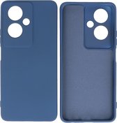 Hoesje Geschikt voor OPPO A79 5G - Fashion Telefoonhoesje Backcover - Siliconen Hoesje - Navy