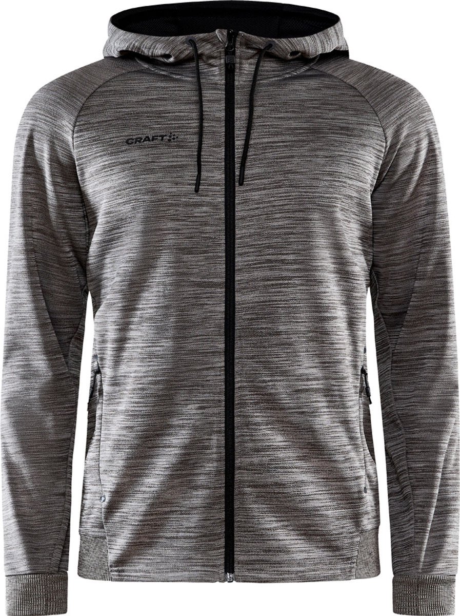 Craft Unify Jas Met Kap Heren - Donkergrijs Gemeleerd | Maat: 3XL