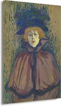 Jane Avril - Henri de Toulouse-Lautrec schilderij - Vrouw schilderijen - Canvas schilderijen Portret - Klassieke schilderijen - Canvas schilderijen - Slaapkamer decoratie 75x100 cm