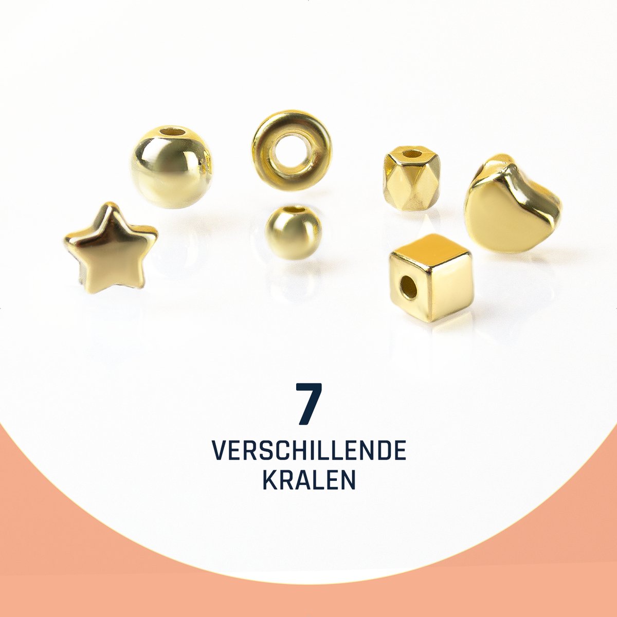RUBY 3 mm gouden kralen, 600 stuks gouden kralen, 18 K vergulde messing kralen, voor doe-het-zelf armbanden, het maken van oorbellen en het maken van oorbellen, feestjes, feestdagen