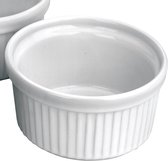 Set van 4 Ramekin 9 cm, porselein, wit, één maat