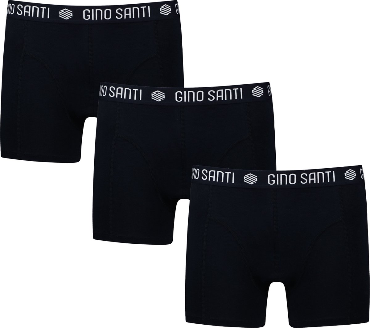 Gino Santi Heren Boxershorts Comfort 3Pack Zwart | Maat M