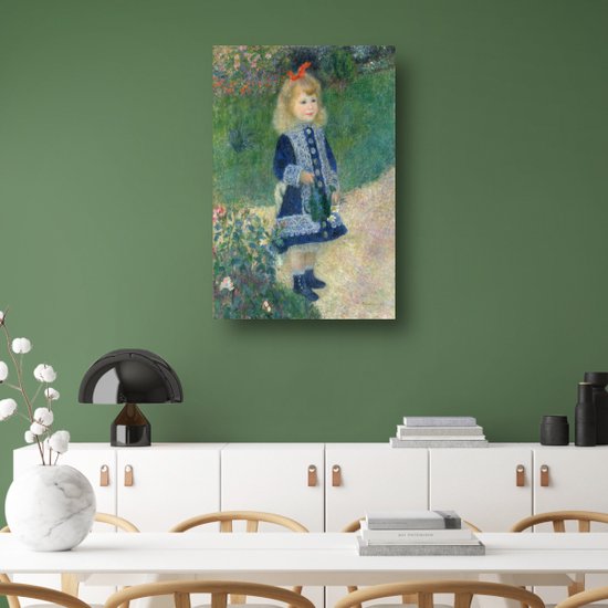 Une fille à l'arrosoir - Tableau Pierre-Auguste Renoir - Décoration murale fille - Peintures sur toile Figure - Décoration murale chambre enfant - Peinture sur toile - Peintures & posters 40x60 cm