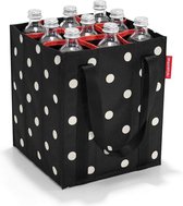 Bottlebag 9 vakken, eenvoudig recyclen van flessen, draagriemen, Mixed Dots, 28 cm, Sporttas